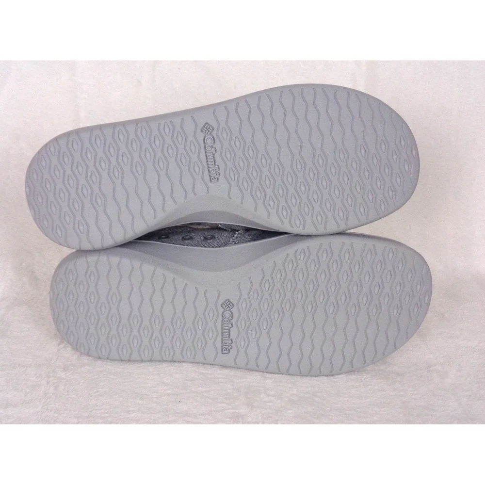 Columbia Youth Boatside PFG Gray Slip-On Casual Shoes Size 4 Non-Marking Outsole